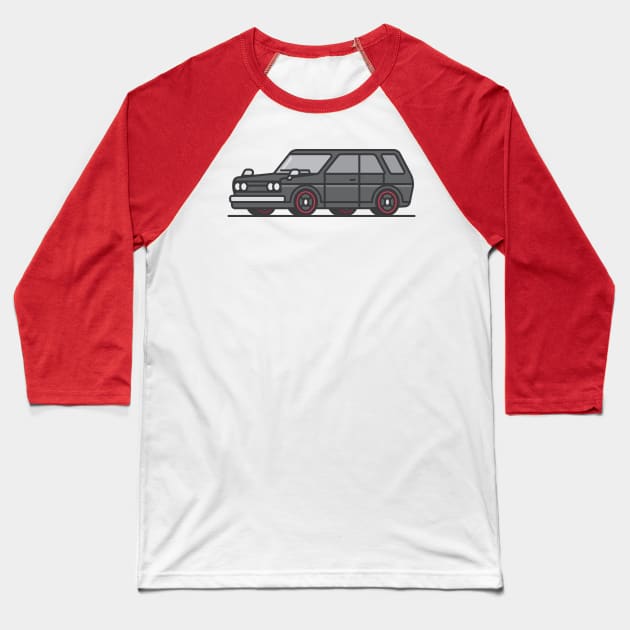 Car Series - Datsun 510 Wagon Baseball T-Shirt by Stevectors